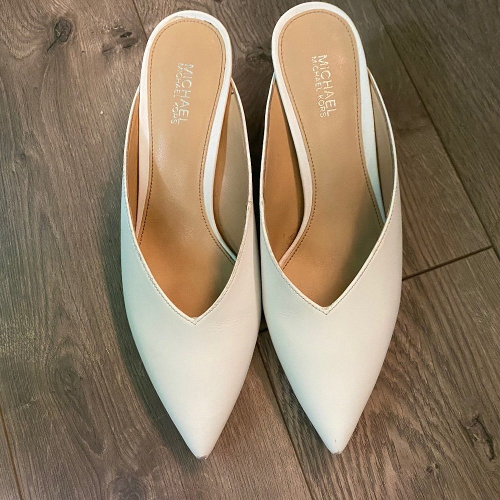 MICHAEL Michael Kors White Mules